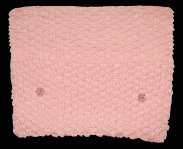 Hand knitted clutch / Evening bag in pink